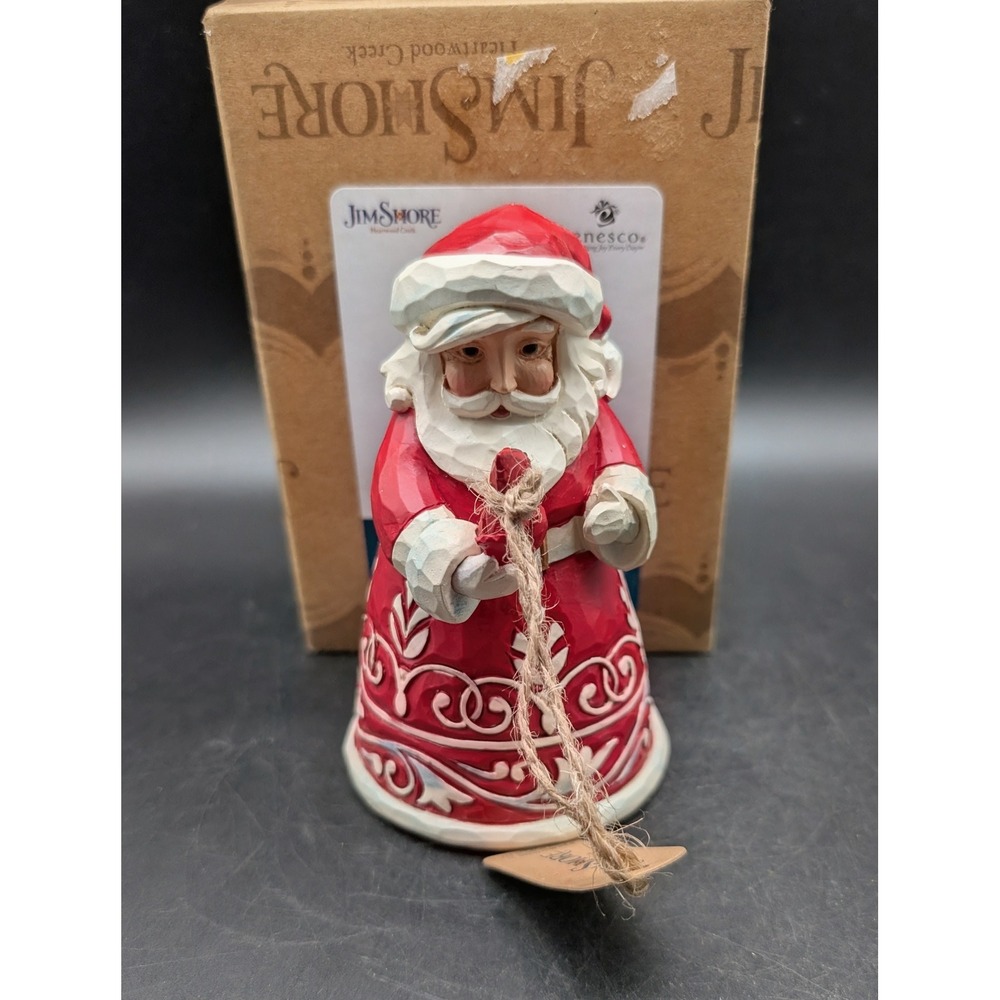 Jim Shore Heartwood Creek Joy To All Santa Cardinal Figurine 4022927 Box